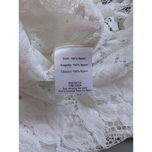 NWD Hemant & Nandita Sheer Lace Midi Dress Size S Ivory #NB460 - Picture 14 of 15